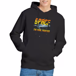 Star Trek Mens Space Hoodie - XXL, Black