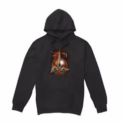 Star Trek Mens Klingon Crest Hoodie - XXL, Black