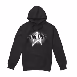 Star Trek Mens Glow Logo Hoodie - XXL, Black