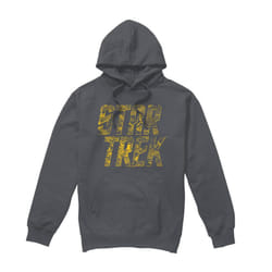 Star Trek Mens Schematic Logo Hoodie - S, Charcoal