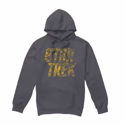 Star Trek Mens Schematic Logo Hoodie - XXL, Charcoal