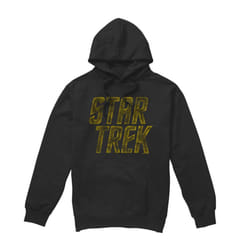 Star Trek Mens Distressed Logo Hoodie - XXL, Black