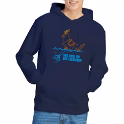 Star Trek Mens Battlecruiser Hoodie - XL, Navy