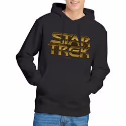Star Trek Mens Feel the Steel Hoodie - M, Black