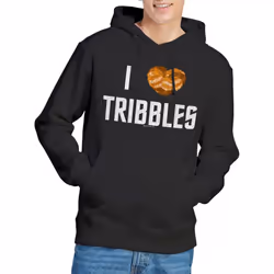 Star Trek Mens I Heart Tribbles Hoodie - XL, Black