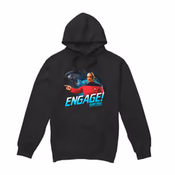 Star Trek Mens Engage Hoodie - XL, Black