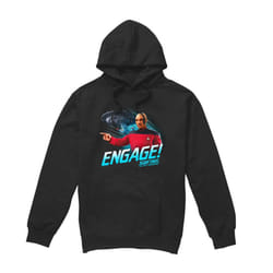 Star Trek Mens Engage Hoodie - XXL, Black