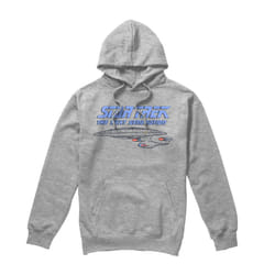 Star Trek Mens The Next Generation Distressed Hoodie - S, Sport Heather
