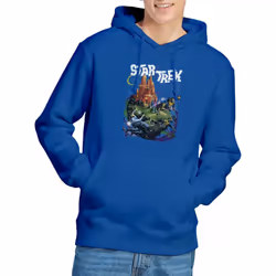 Star Trek Mens Battle Vulcan Hoodie - XL, Royal Blue