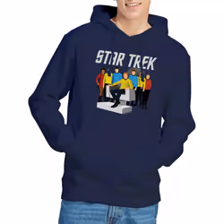 Star Trek Mens Vector Crew Hoodie - S, Navy