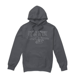Star Trek Mens The Original Series Enterprise Hoodie - M, Charcoal
