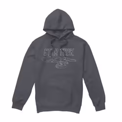 Star Trek Mens The Original Series Enterprise Hoodie - XXL, Charcoal
