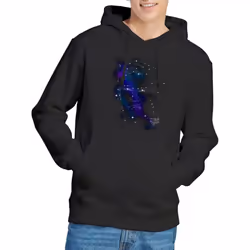Star Trek Mens Captain Kirk Constellations Hoodie - XL, Black