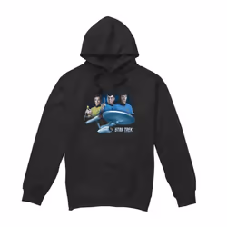 Star Trek Mens Main Three Hoodie - XL, Black