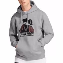 Star Trek Mens Q Point Hoodie - XXL, Sport Heather