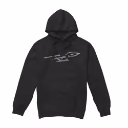 Star Trek Mens Bushwork Enterprise Hoodie - XL, Black
