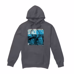 Star Trek Mens Final Frontier Cover Hoodie - L, Charcoal