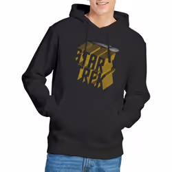 Star Trek Mens 3D Logo Hoodie - M, Black