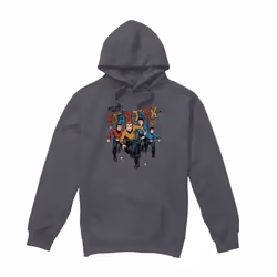 Star Trek Mens Deep Space Thrills Hoodie - L, Charcoal