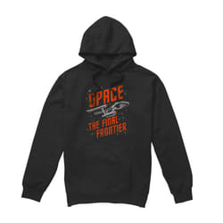 Star Trek Mens Space Travel Hoodie - S, Black