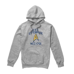 Star Trek Mens Collegiate Arch Hoodie - M, Sport Heather