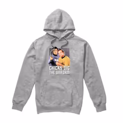 Star Trek Mens Chicks Dig Hoodie - L, Sport Heather