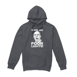 Star Trek Mens Four Lights Hoodie - L, Charcoal