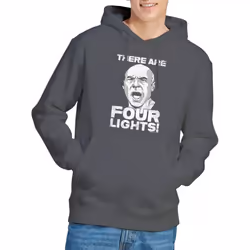 Star Trek Mens Four Lights Hoodie - XL, Charcoal