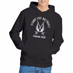 Star Trek Mens Fencing Club Hoodie - S, Black