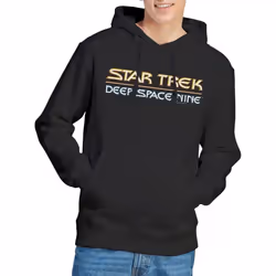 Star Trek Mens Deep Space Nine Logo Hoodie - XXL, Black