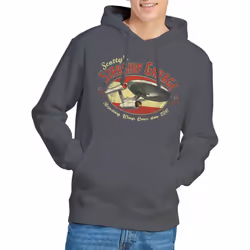 Star Trek Mens Scotty's Garage Hoodie - S, Charcoal