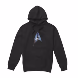 Star Trek Mens Galactic Shield Hoodie - S, Black
