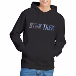 Star Trek Mens Space Logo Hoodie - XXL, Black