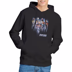 Star Trek Mens Beam Us Up Hoodie - S, Black