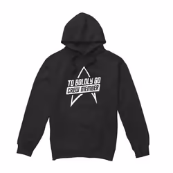 Star Trek Mens The Next Generation Crew Member Hoodie - M, Black