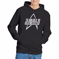 Star Trek Mens The Next Generation Crew Member Hoodie - L, Black