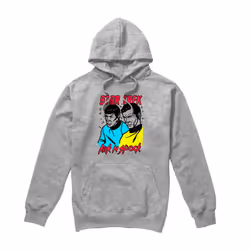 Star Trek Mens Kirk & Spock Hoodie - S, Sport Heather