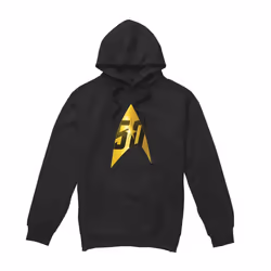 Star Trek Mens 50th Anniversary Delta Hoodie - XL, Black
