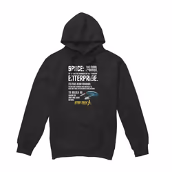 Star Trek Mens Intro Hoodie - M, Black