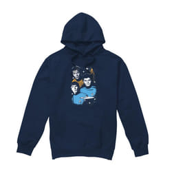 Star Trek Mens All Star Crew Hoodie - XL, Navy