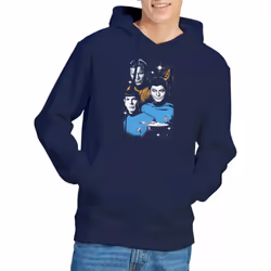 Star Trek Mens All Star Crew Hoodie - XXL, Navy