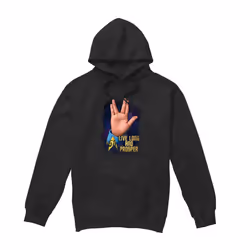 Star Trek Mens LLAP 50 Hoodie - S, Black