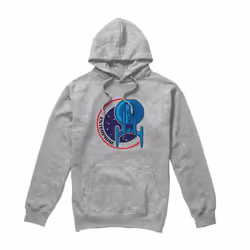 Star Trek Mens Enterprise Patch Hoodie - M, Sport Heather