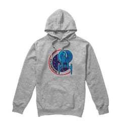 Star Trek Mens Enterprise Patch Hoodie - M, Sport Heather