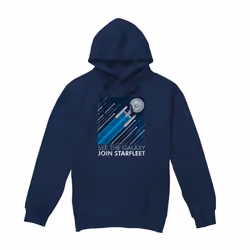 Star Trek Mens Starfleet Recruitment Poster Hoodie - XL, Navy