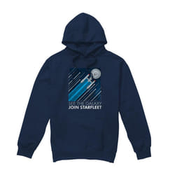 Star Trek Mens Starfleet Recruitment Poster Hoodie - XL, Navy