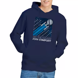 Star Trek Mens Starfleet Recruitment Poster Hoodie - XL, Navy