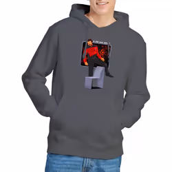 Star Trek Mens Is This Seat Taken Hoodie - M, Charcoal