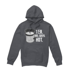 Star Trek Mens Earl Grey Hoodie - S, Charcoal