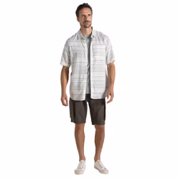 Craghoppers Mens Cartwright Stripe Short-Sleeved Shirt - XL, Lichen Green